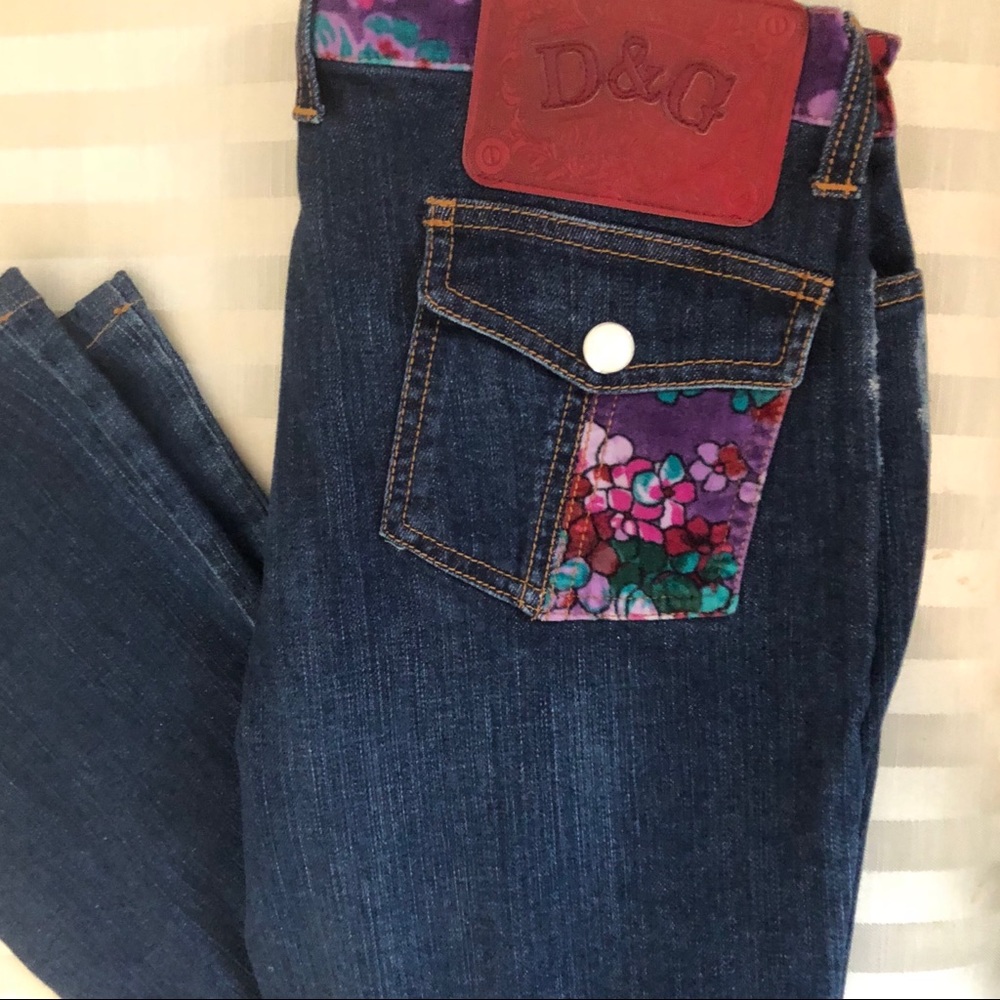 Dolce & Gabbana Jeans, stretch. Velvet accents